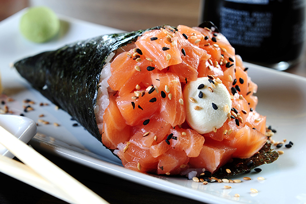 Temaki Salmão com Philadelphia